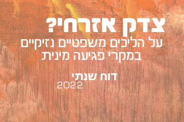 דוח שנתי 2022: צדק אזרחי? על הליכים משפטיים נזיקיים במקרי פגיעה מינית